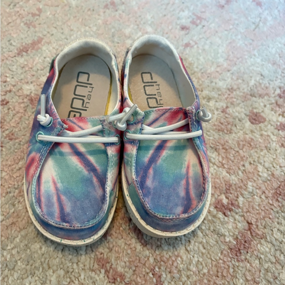 Hey Dude Kids Colorful Tie-Dye Moccasins